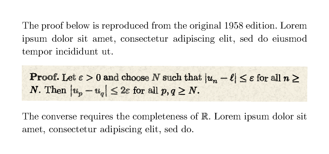 A clean document with a typewritten block